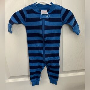Hanna Andersson- blue striped zip sleeper, 0-3 months, gently used.